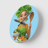 T-Shirt ラウンド壁時計 (傾斜)