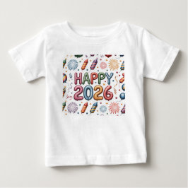 T-Shirt-新年快樂 2026 家庭裝 ベビーTシャツ