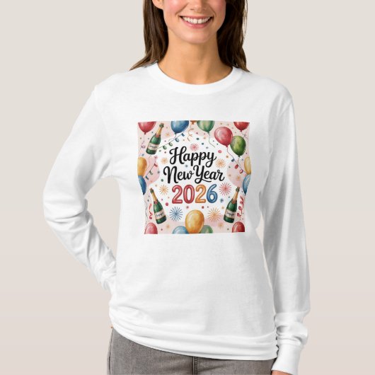 T-Shirt-新年快樂 2026 家庭裝 Tシャツ (正面)