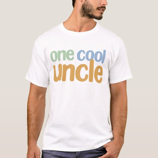 T-Shirt 1人のクールな叔父さん Tシャツ (正面)