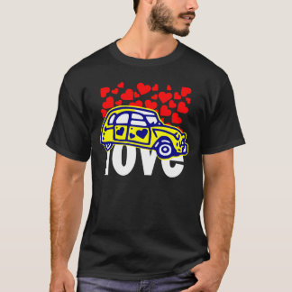t-shirt 2CV coeur Tシャツ