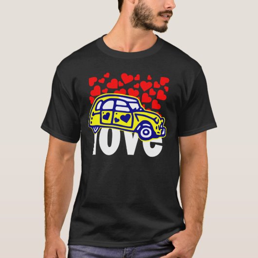 t-shirt 2CV coeur Tシャツ (正面)