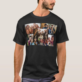 T-shirt 5 photo Collage Personnalisé Personnalisé Tシャツ