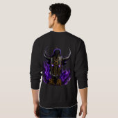 T-shirt à manches longues "Black Horn (黒角)" – Casq スウェットシャツ (裏面フル)