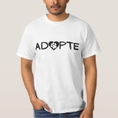 T-SHIRT Adopte une patte de chat dans un cœur Tシャツ (正面)