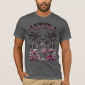 T-Shirt Afrika - ek voel tuis hier Flamingos Tシャツ (正面)