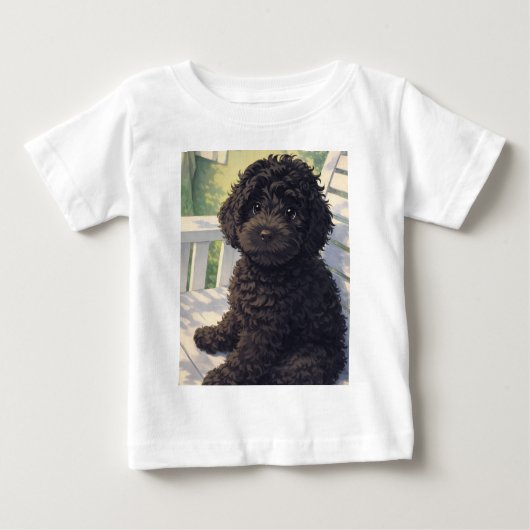 T-Shirt All Sizes Cute Puppy ベビーTシャツ (正面)