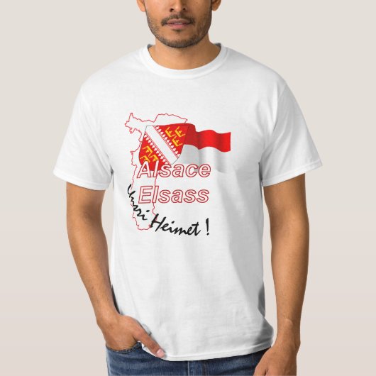 T-shirt "Alsace Elsass unsri Heimet (notre foyer)" Tシャツ (正面)