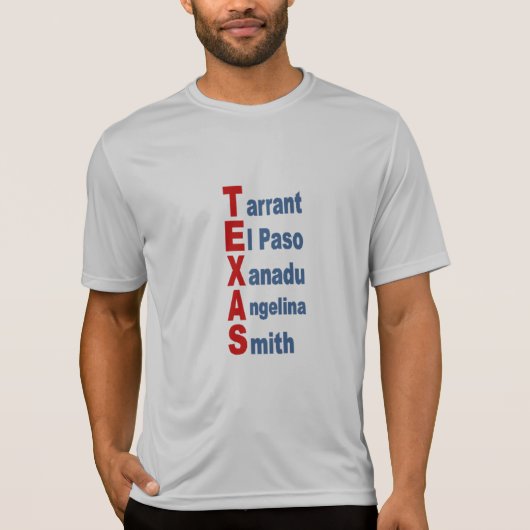 T-shirt argent homme TOURISME TEXAS Tシャツ (正面)