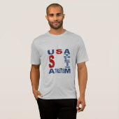 T-shirt  argent homme  USA  ATHLETISM Tシャツ (正面フル)