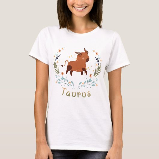 T-shirt Astrologie, signe du zodiaque Taureau Tシャツ (正面)