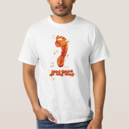 T-Shirt BareFoot Design-One step at the time-Red Tシャツ