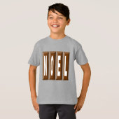 T-shirt basique acier pour enfants NOEL CHOCOLAT Tシャツ (正面フル)