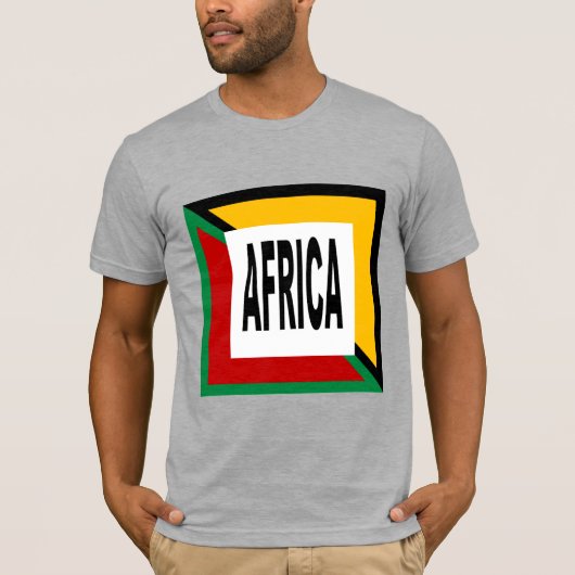 T-shirt basique BIO gris chiné DESIGN AFRICA Tシャツ (正面)