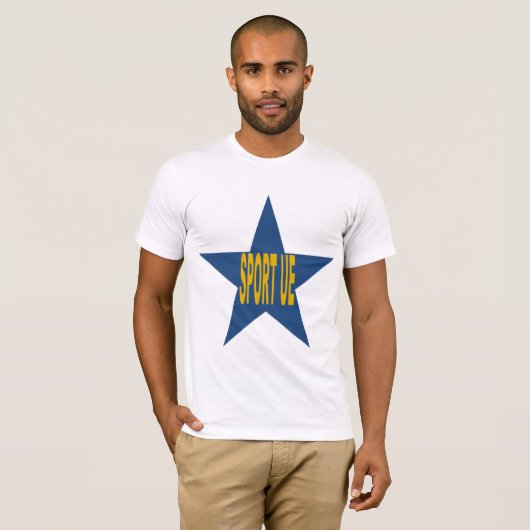 T-shirt basique blanc Design SPORT EUROPE Tシャツ (正面フル)