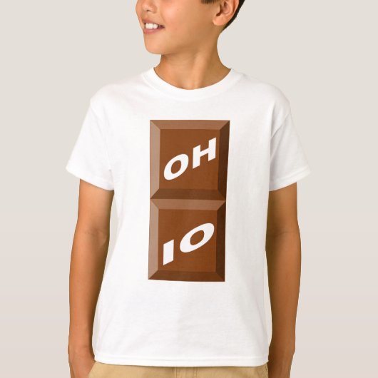 T-SHIRT  BASIQUE   BLANC  OHIO  CHOCOLAT Tシャツ (正面)