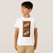 T-SHIRT BASIQUE   BLANC  TEXAS  CHOCOLAT Tシャツ (正面フル)