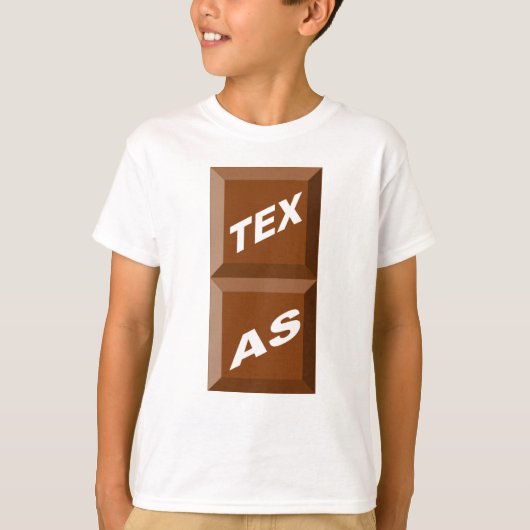 T-SHIRT BASIQUE   BLANC  TEXAS  CHOCOLAT Tシャツ (正面)