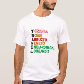 T-shirt basique blanc  TRAVEL ITALIE Tシャツ (正面)