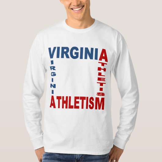 T-shirt basique blanc VIRGINIA ATHLETISM Tシャツ (正面)