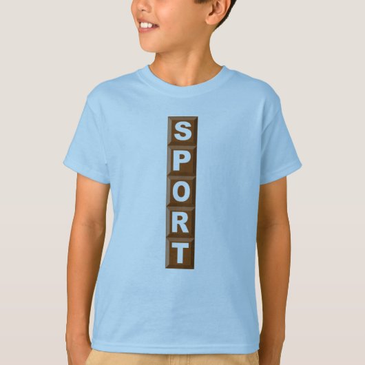 T-SHIRT  BASIQUE  BLEU  CHOCOLAT  SPORT Tシャツ (正面)