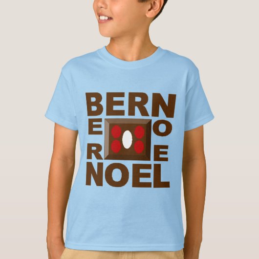 T-shirt basique bleu ciel Design BERN NOEL Tシャツ (正面)