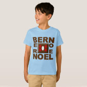 T-shirt basique bleu ciel Design BERN NOEL Tシャツ (正面フル)