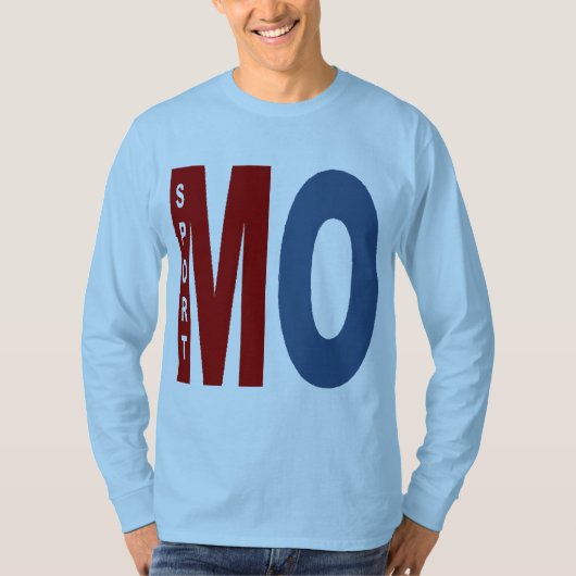 T-shirt basique bleu ciel MISSOURI SPORT Tシャツ (正面)