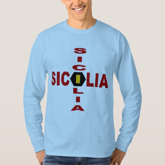 T-shirt basique bleu ciel SICILIA Tシャツ (正面)