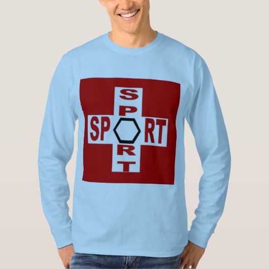 T-shirt basique bleu ciel SPORT SUISSE Tシャツ (正面)