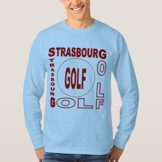T-shirt basique bleu ciel  STRASBOURG GOLF Tシャツ (正面)