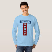 T-shirt basique bleu ciel TEXAS SPORT Tシャツ (正面フル)