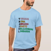 T-shirt basique bleu ciel  TRAVEL  ITALIE Tシャツ (正面)