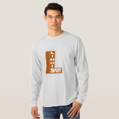 T-shirt basique cendre DESIGN ILLINOIS SPORT Tシャツ (正面フル)