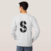 T-shirt basique cendre DOS homme TOP DESIGN SPORT Tシャツ (裏面フル)