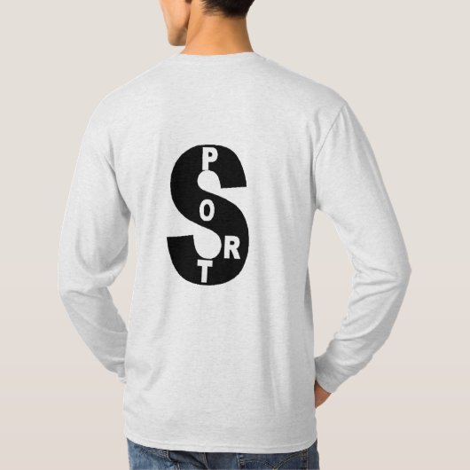 T-shirt basique cendre DOS homme TOP DESIGN SPORT Tシャツ (裏面)