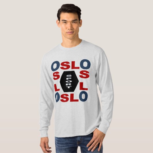 T-SHIRT BASIQUE DESIGN OSLO SPORT Tシャツ (正面フル)