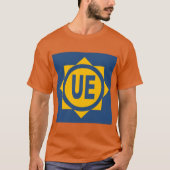 T-shirt basique foncé  orange hommes Design UE Tシャツ (正面)