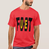 T-shirt basique foncé rouge Design FOOT UE Tシャツ (正面)