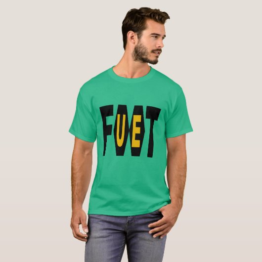 T-shirt basique foncé vert  Design FOOT UE Tシャツ (正面フル)