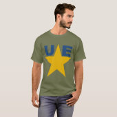 T-shirt basique foncé vert kaki  Design  UE Tシャツ (正面フル)