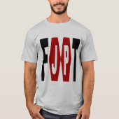 T-shirt basique gris Design FOOT JAPON Tシャツ (正面)