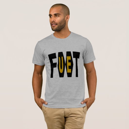 T-shirt basique gris Design FOOT UE Tシャツ (正面フル)