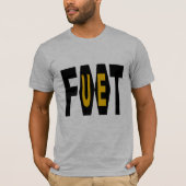 T-shirt basique gris Design FOOT UE Tシャツ (正面)