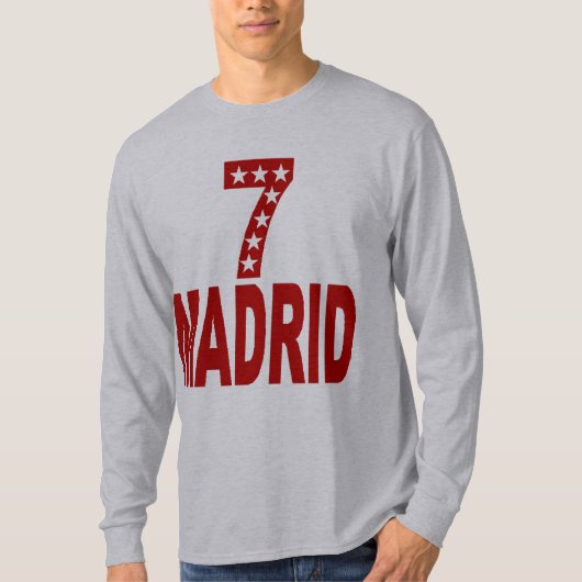 T-shirt basique gris  MADRID  7 ETOILES Tシャツ (正面)