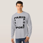 T-shirt basique gris  PARIS SPORT Tシャツ (正面フル)