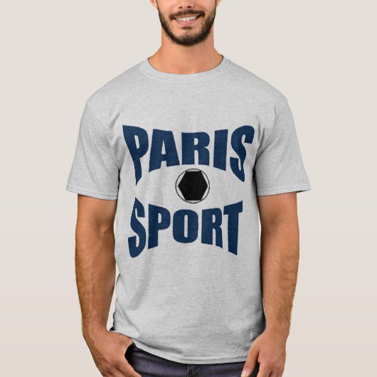 T-shirt basique gris PARIS SPORT Tシャツ (正面)