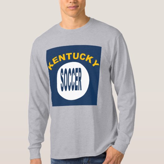 T-shirt basique gris pour hommes KENTUCKY SOCCER Tシャツ (正面)