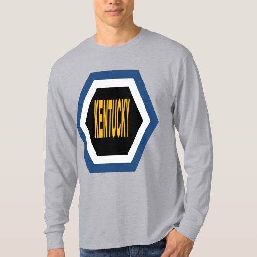 T-shirt basique gris pour hommes KENTUCKY Tシャツ (正面)