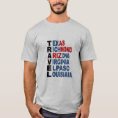 T-shirt basique gris TRAVEL Tシャツ (正面)